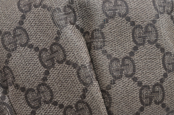 Authentic GUCCI Vintage Pouch Purse GG PVC Leather Brown 4259J