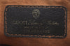 Authentic GUCCI Vintage Pouch Purse GG PVC Leather Brown 4259J