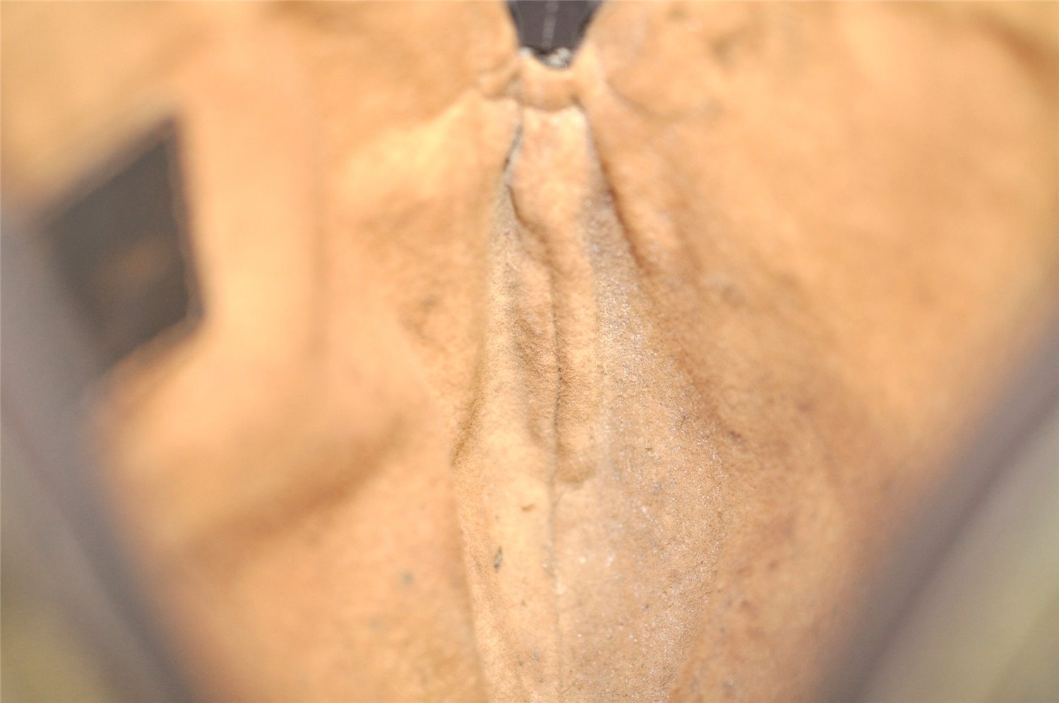 Authentic GUCCI Vintage Pouch Purse GG PVC Leather Brown 4259J