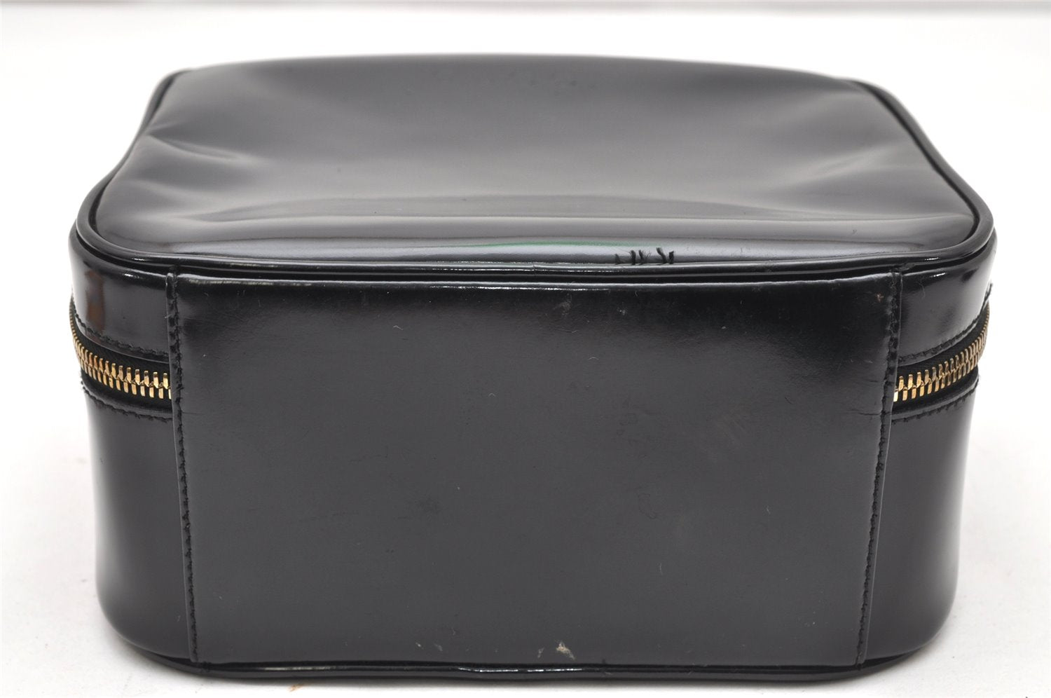 Authentic GUCCI Bamboo 2way Hand Shoulder Bag Purse Enamel Black Junk 4259K