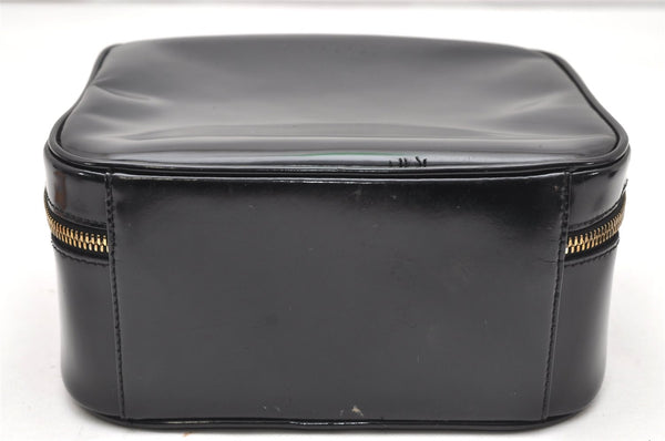 Authentic GUCCI Bamboo 2way Hand Shoulder Bag Purse Enamel Black Junk 4259K