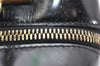 Authentic GUCCI Bamboo 2way Hand Shoulder Bag Purse Enamel Black Junk 4259K