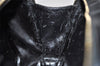 Authentic GUCCI Bamboo 2way Hand Shoulder Bag Purse Enamel Black Junk 4259K