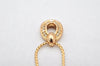 Authentic Christian Dior Gold Tone Rhinestone Chain Pendant Necklace Box 4262K