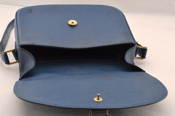 Authentic Louis Vuitton Epi Saint Cloud GM Shoulder Cross Bag M52195 Blue 4263I
