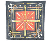 Authentic HERMES Carre 90 Scarf "CANNES & POMMEAUX" Silk Black 4263K