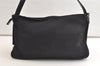 Authentic FENDI Vintage Shoulder Hand Bag Purse Jersey Leather Black 4264K