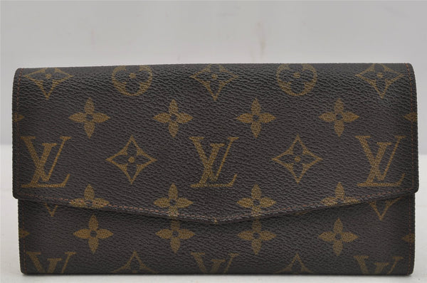 Auth Louis Vuitton Monogram Pochette Porte Monnaie Credit Wallet Old Model 4265J