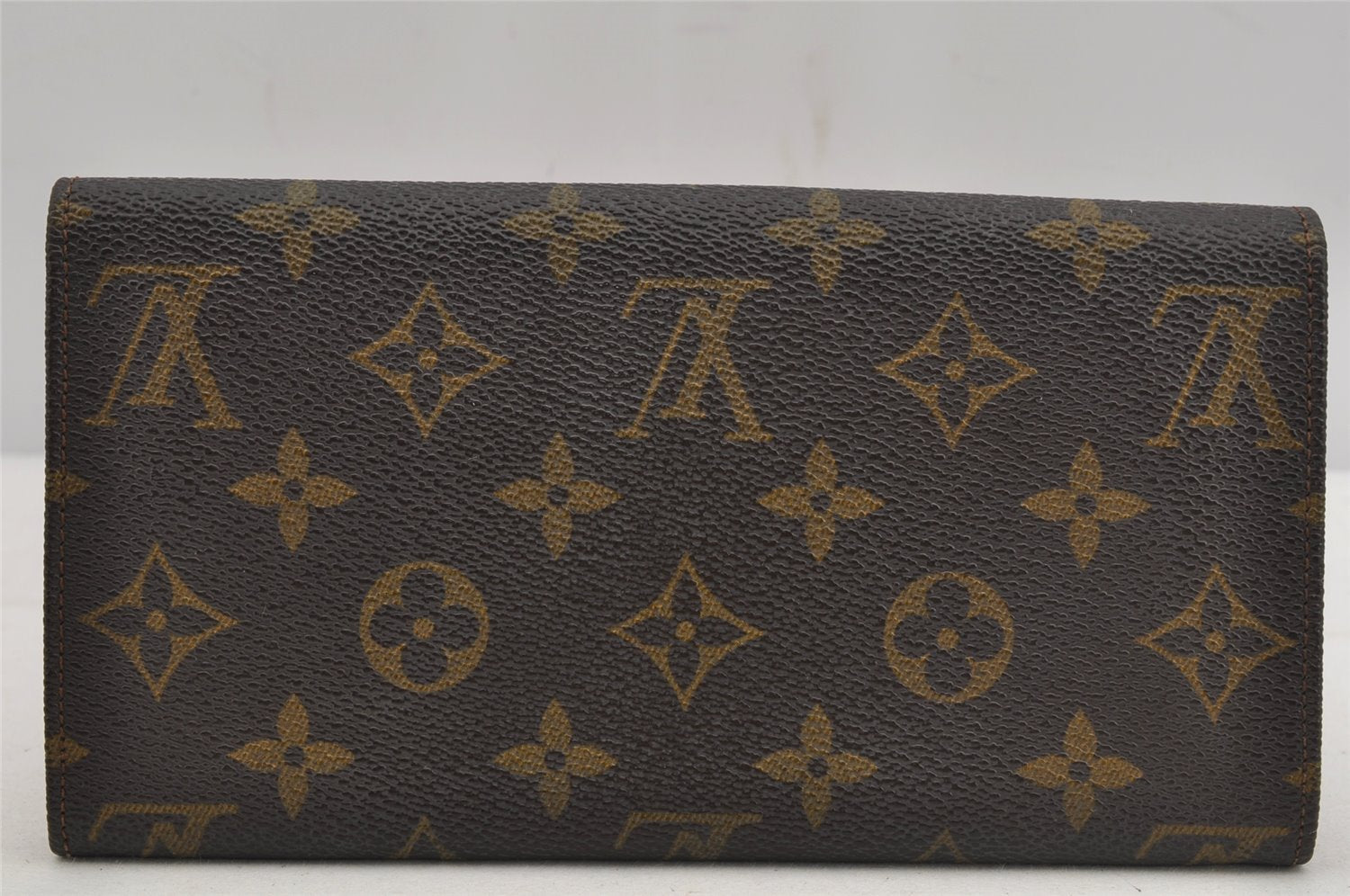 Auth Louis Vuitton Monogram Pochette Porte Monnaie Credit Wallet Old Model 4265J