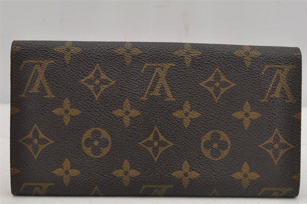 Auth Louis Vuitton Monogram Pochette Porte Monnaie Credit Wallet Old Model 4265J