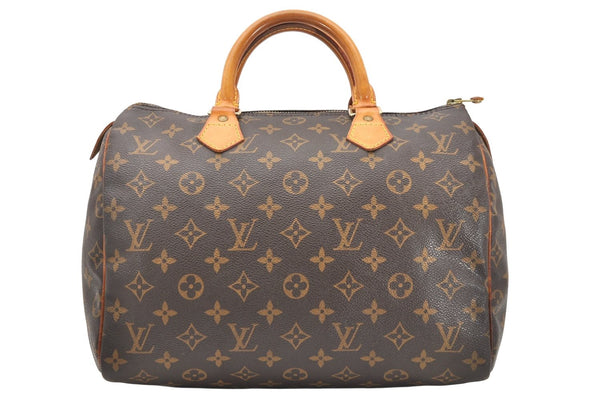 Authentic Louis Vuitton Monogram Speedy 30 Hand Boston Bag M41526 LV 4265K