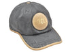 Authentic GUCCI OFF THE GLID Cap GG Nylon Leather Size L 627114 Gray 4267K