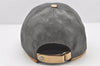 Authentic GUCCI OFF THE GLID Cap GG Nylon Leather Size L 627114 Gray 4267K