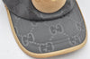 Authentic GUCCI OFF THE GLID Cap GG Nylon Leather Size L 627114 Gray 4267K