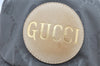 Authentic GUCCI OFF THE GLID Cap GG Nylon Leather Size L 627114 Gray 4267K