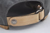 Authentic GUCCI OFF THE GLID Cap GG Nylon Leather Size L 627114 Gray 4267K