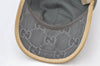 Authentic GUCCI OFF THE GLID Cap GG Nylon Leather Size L 627114 Gray 4267K