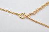 Authentic Christian Dior Gold Tone Rhinestone Chain Pendant Necklace CD 4270K