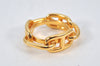 Authentic HERMES Scarf Ring Chaine d'Ancre Chain Design Gold Tone 4271K