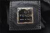 Authentic FENDI Mamma Baguette Shoulder Hand Bag Jersey Leather Black Junk 4272I