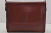 Authentic Cartier Must de Cartier Leather Shoulder Bag Purse Bordeaux Red 4272J