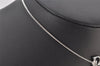 Authentic Christian Dior Silver Tone Chain Pendant Necklace CD 4272K