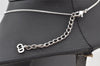 Authentic Christian Dior Silver Tone Chain Pendant Necklace CD 4272K