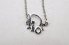 Authentic Christian Dior Silver Tone Chain Pendant Necklace CD 4272K