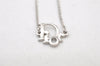 Authentic Christian Dior Silver Tone Chain Pendant Necklace CD 4272K