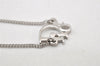 Authentic Christian Dior Silver Tone Chain Pendant Necklace CD 4272K