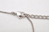 Authentic Christian Dior Silver Tone Chain Pendant Necklace CD 4272K