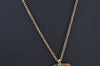 Authentic Christian Dior Gold Tone Chain Pendant Necklace CD Box 4273K