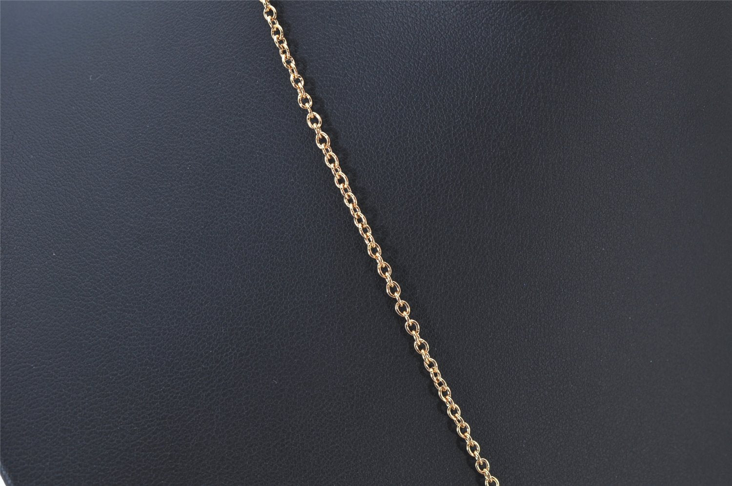 Authentic Christian Dior Gold Tone Chain Pendant Necklace CD Box 4273K