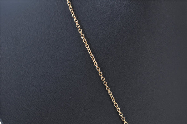 Authentic Christian Dior Gold Tone Chain Pendant Necklace CD Box 4273K