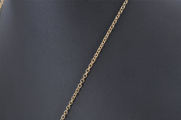 Authentic Christian Dior Gold Tone Chain Pendant Necklace CD Box 4273K