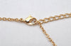 Authentic Christian Dior Gold Tone Chain Pendant Necklace CD Box 4273K