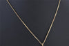 Authentic Christian Dior Gold Tone Rhinestone Chain Pendant Necklace CD 4274K