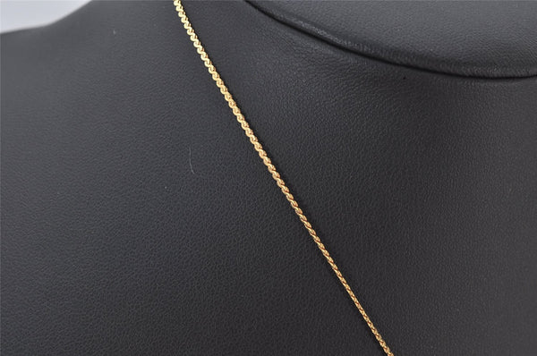 Authentic Christian Dior Gold Tone Rhinestone Chain Pendant Necklace CD 4274K