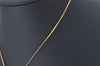 Authentic Christian Dior Gold Tone Rhinestone Chain Pendant Necklace CD 4274K