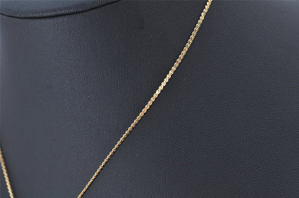 Authentic Christian Dior Gold Tone Rhinestone Chain Pendant Necklace CD 4274K