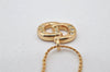 Authentic Christian Dior Gold Tone Rhinestone Chain Pendant Necklace CD 4274K