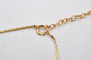 Authentic Christian Dior Gold Tone Rhinestone Chain Pendant Necklace CD 4274K