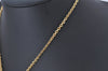 Authentic YVES SAINT LAURENT Rhinestone Necklace Chain Pendant Gold 4275K