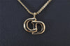 Authentic Christian Dior Gold Tone Chain Pendant Necklace CD 4276K