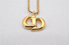 Authentic Christian Dior Gold Tone Chain Pendant Necklace CD 4276K