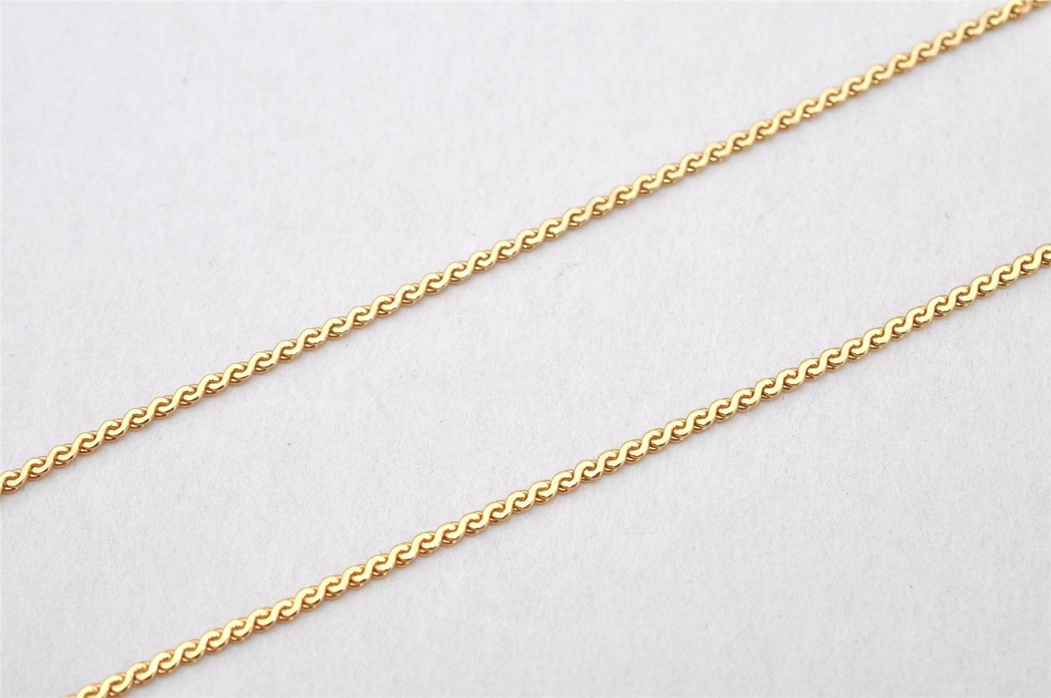 Authentic Christian Dior Gold Tone Chain Rhinestone Pendant Necklace Junk 4277K