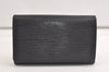 Authentic Louis Vuitton Epi Portefeuille Tresor Wallet Black M63972 LV 4279K