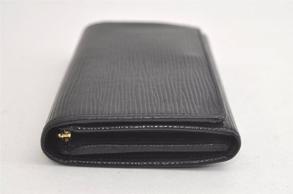 Authentic Louis Vuitton Epi Portefeuille Tresor Wallet Black M63972 LV 4279K