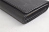 Authentic Louis Vuitton Epi Portefeuille Tresor Wallet Black M63972 LV 4279K