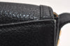 Authentic Burberrys Vintage Leather Shoulder Cross Body Bag Purse Black 4280J